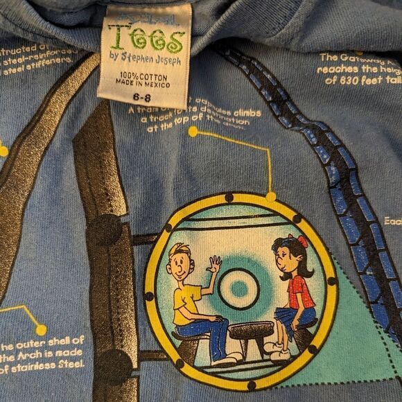 Kids 90s vintage Gateway Arch Missouri T-shirt size 6-8 - Picture 2 of 4